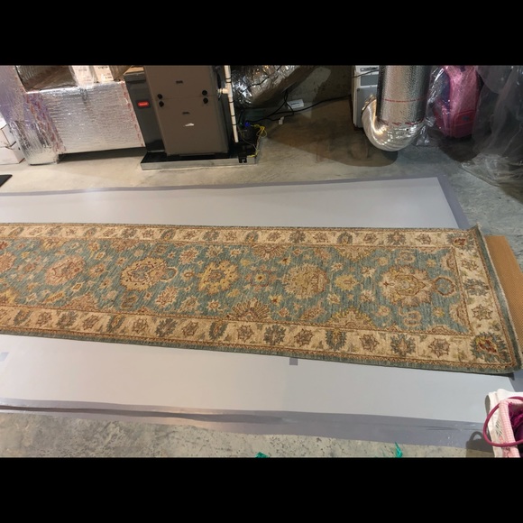 Authentic Peshawar Silk Oriental 10ft Runner - Picture 8 of 12